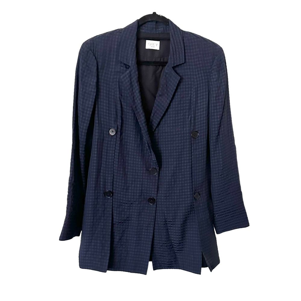 GREY JASON WU Oversized Checkered Blazer NWOT Sz 4‎